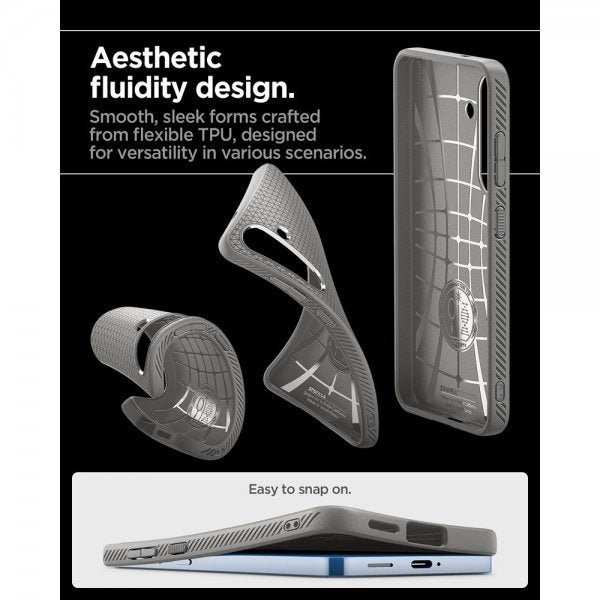 Spigen Samsung Galaxy S25 Skal Liquid Air Marble Gray