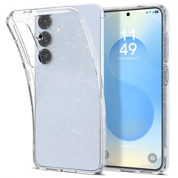 Spigen Samsung Galaxy S25 Skal Liquid Crystal Glitter Crystal Quartz