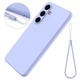 Samsung Galaxy S25 Skal med Strap Silikon Lila
