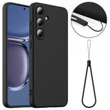 Samsung Galaxy S25 Skal med Strap Silikon MagSafe Svart