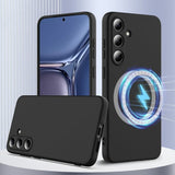 Samsung Galaxy S25 Skal med Strap Silikon MagSafe Svart