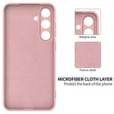 Samsung Galaxy S25 Skal med Strap Silikon Rosa
