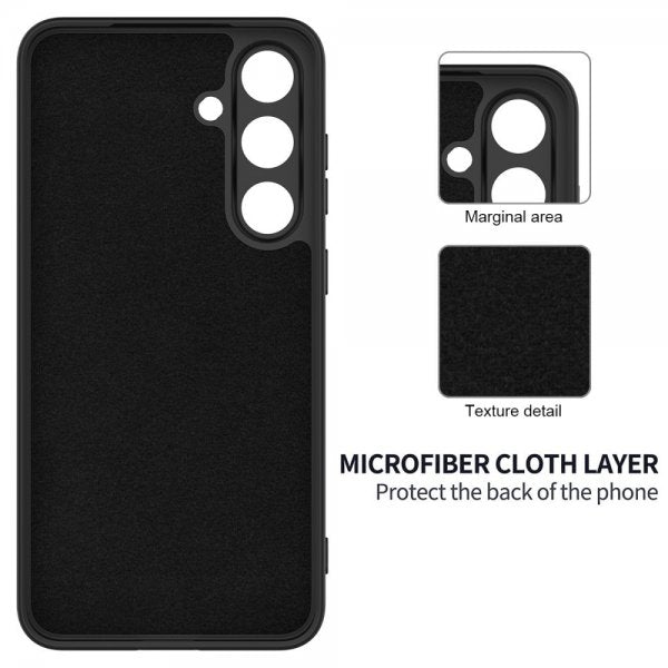 Samsung Galaxy S25 Skal med Strap Silikon Svart