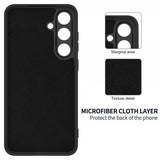 Samsung Galaxy S25 Skal med Strap Silikon Svart