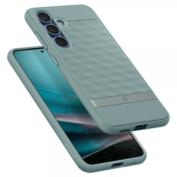 Spigen Samsung Galaxy S25 Skal Parallax MagFit Sage Green