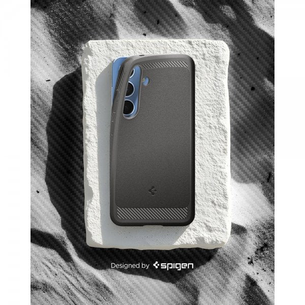 Spigen Samsung Galaxy S25 Skal Rugged Armor MagFit Marble Gray