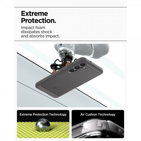 Spigen Samsung Galaxy S25 Skal Rugged Armor MagFit Marble Gray
