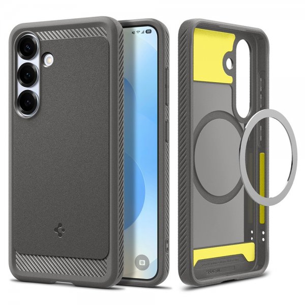 Spigen Samsung Galaxy S25 Skal Rugged Armor MagFit Marble Gray