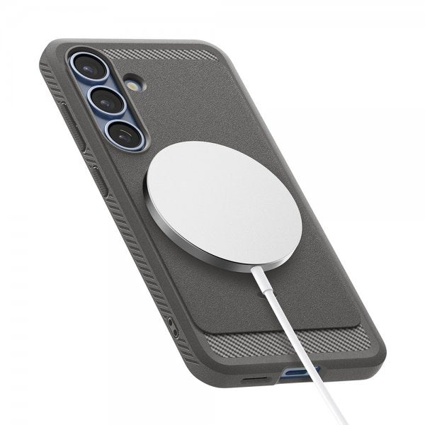 Spigen Samsung Galaxy S25 Skal Rugged Armor MagFit Marble Gray