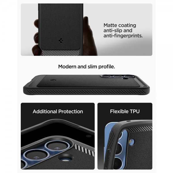 Spigen Samsung Galaxy S25 Skal Rugged Armor MagFit Matte Black