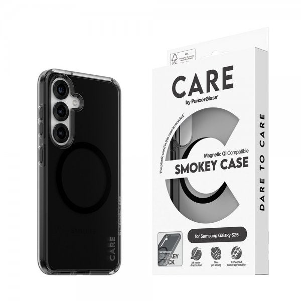 CARE by PanzerGlass Samsung Galaxy S25 Skal Smokey MagSafe Svart