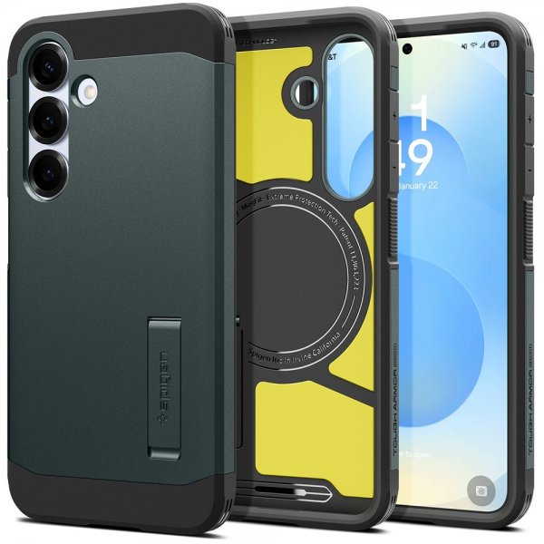 Spigen Samsung Galaxy S25 Skal Tough Armor MagFit Abyss Green