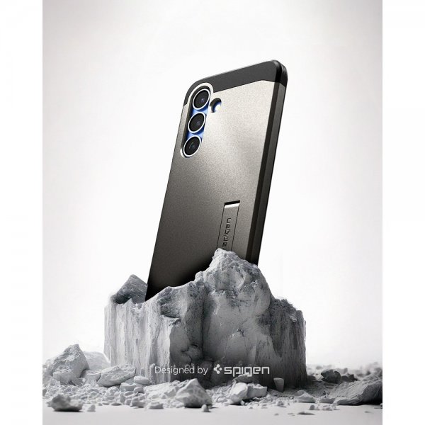 Spigen Samsung Galaxy S25 Skal Tough Armor MagFit Gunmetal