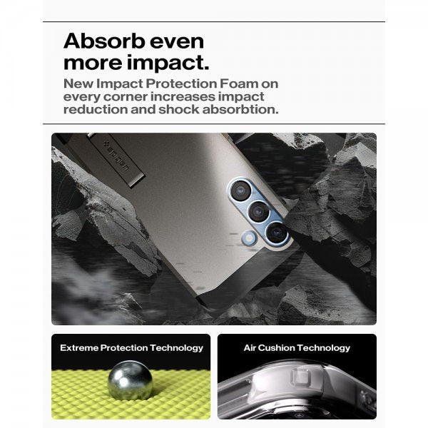 Spigen Samsung Galaxy S25 Skal Tough Armor MagFit Gunmetal