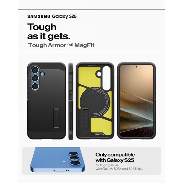 Spigen Samsung Galaxy S25 Skal Tough Armor MagFit Svart