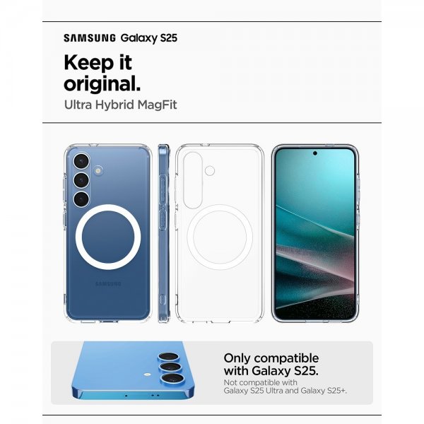 Spigen Samsung Galaxy S25 Skal Ultra Hybrid MagFit Clear White
