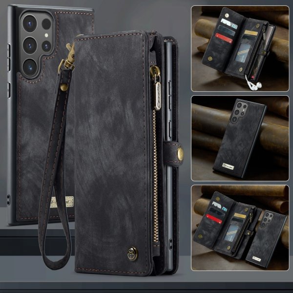 CaseMe Samsung Galaxy S25 Ultra Fodral 008 Series Löstagbart Skal Svart