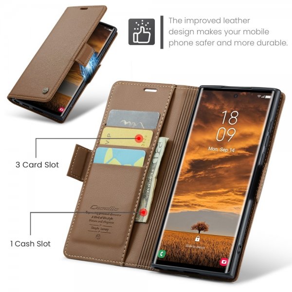 CaseMe Samsung Galaxy S25 Ultra Fodral 023 Series Brun