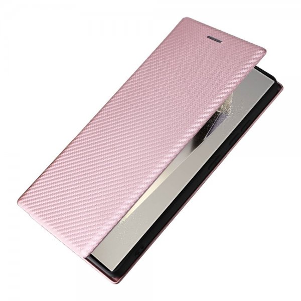 Samsung Galaxy S25 Ultra Fodral Kolfibertextur Roseguld