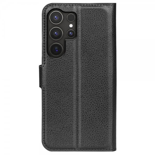 Samsung Galaxy S25 Ultra Fodral Litchi Svart