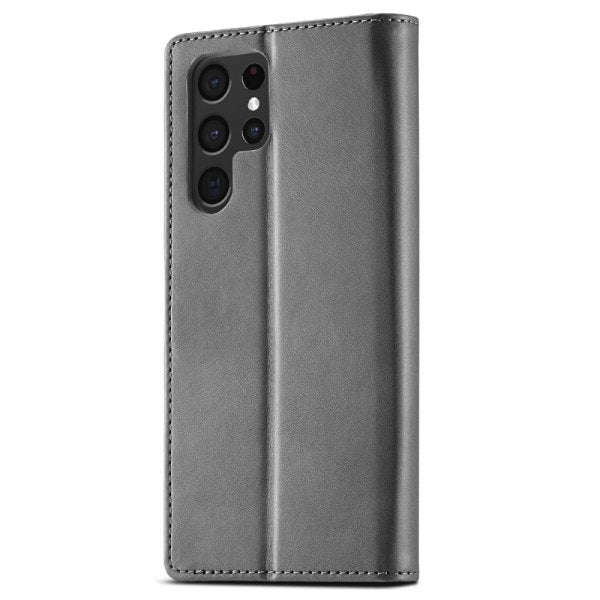 Lc.Imeeke Samsung Galaxy S25 Ultra Fodral med Kortfack Stativfunktion Grå