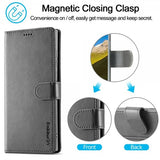 Lc.Imeeke Samsung Galaxy S25 Ultra Fodral med Kortfack Stativfunktion Grå