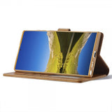 Lc.Imeeke Samsung Galaxy S25 Ultra Fodral med Kortfack Stativfunktion Ljusbrun