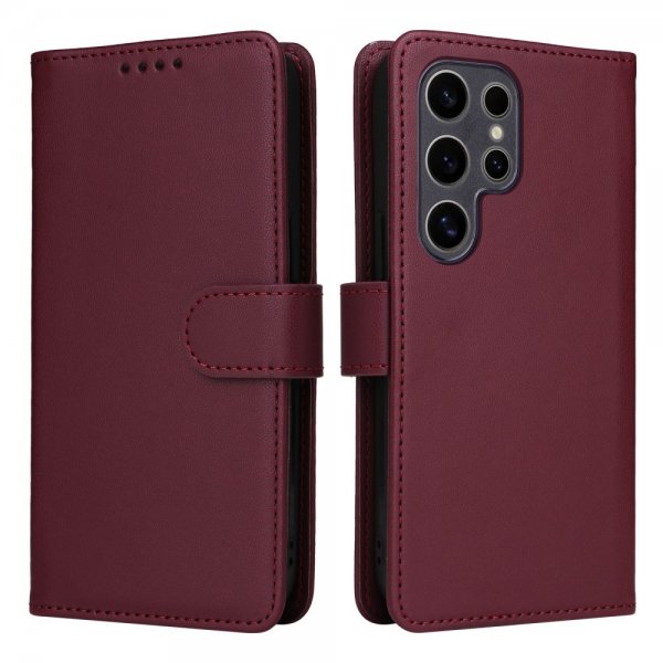 Betopnice Samsung Galaxy S25 Ultra Fodral med Löstagbart Skal 005 Röd