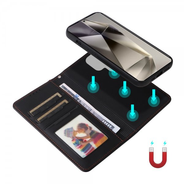 Betopnice Samsung Galaxy S25 Ultra Fodral med Löstagbart Skal 005 Svart