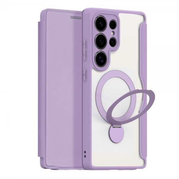 Dux Ducis Samsung Galaxy S25 Ultra Fodral Skin X Pro Series Kickstand MagSafe Lila