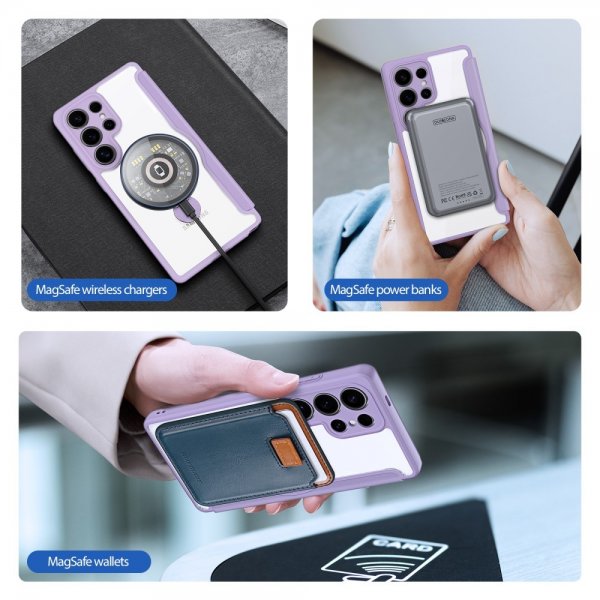 Dux Ducis Samsung Galaxy S25 Ultra Fodral Skin X Pro Series Kickstand MagSafe Lila
