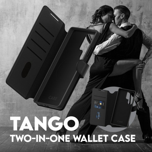 CARE by PanzerGlass Samsung Galaxy S25 Ultra Fodral Tango Two-in-One Wallet MagSafe Svart