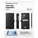 Spigen Samsung Galaxy S25 Ultra Fodral Wallet S Svart
