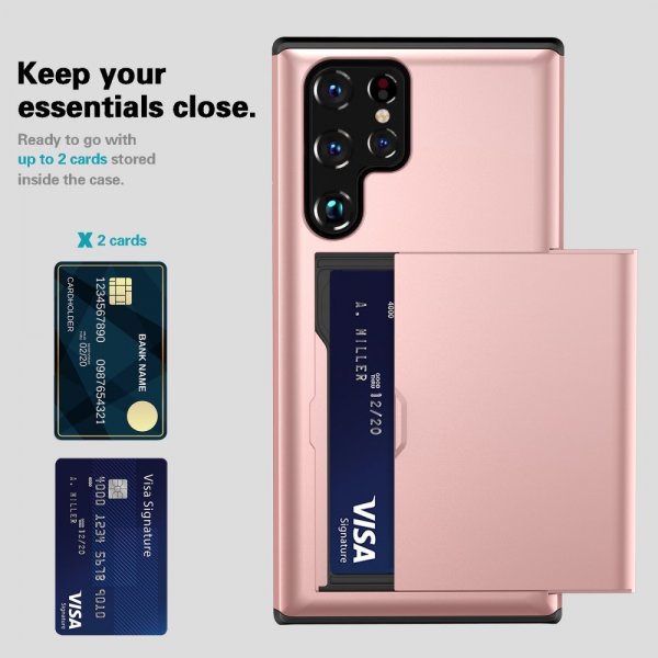 Samsung Galaxy S25 Ultra Skal Card Slide Grön