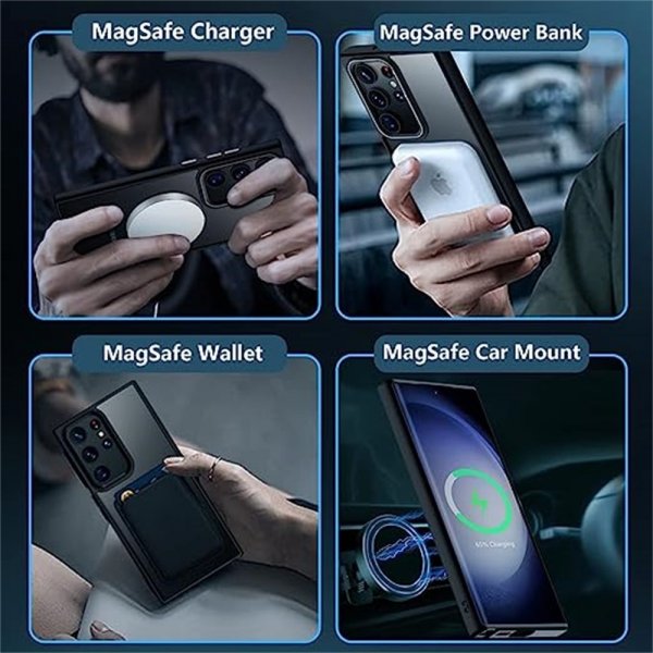 Samsung Galaxy S25 Ultra Skal Färgad Kant MagSafe Grå