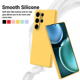 Samsung Galaxy S25 Ultra Skal med Strap Silikon Gul