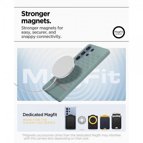Spigen Samsung Galaxy S25 Ultra Skal Parallax MagFit Sage Green