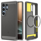 Spigen Samsung Galaxy S25 Ultra Skal Rugged Armor MagFit Marble Gray