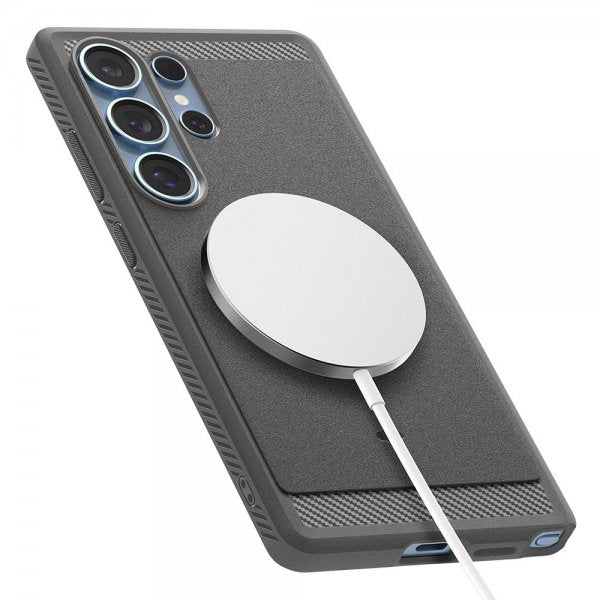 Spigen Samsung Galaxy S25 Ultra Skal Rugged Armor MagFit Marble Gray