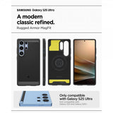 Spigen Samsung Galaxy S25 Ultra Skal Rugged Armor MagFit Matte Black