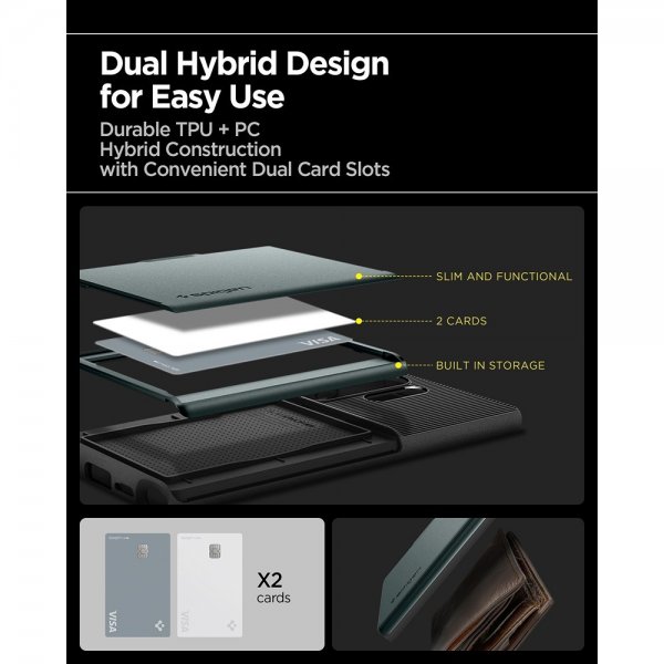 Spigen Samsung Galaxy S25 Ultra Skal Slim Armor CS Abyss Green