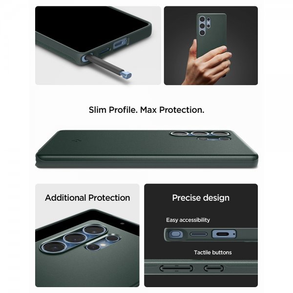 Spigen Samsung Galaxy S25 Ultra Skal Thin Fit MagFit Abyss Green