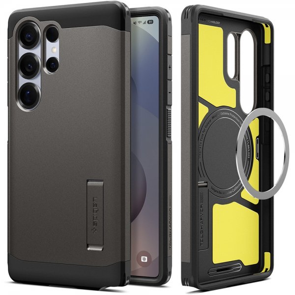 Spigen Samsung Galaxy S25 Ultra Skal Tough Armor MagFit Gunmetal