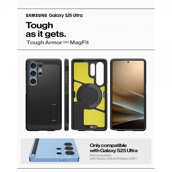 Spigen Samsung Galaxy S25 Ultra Skal Tough Armor MagFit Svart