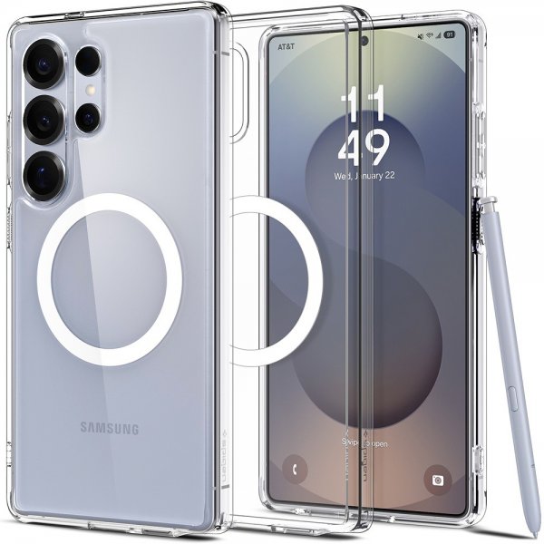 Spigen Samsung Galaxy S25 Ultra Skal Ultra Hybrid MagFit Clear White