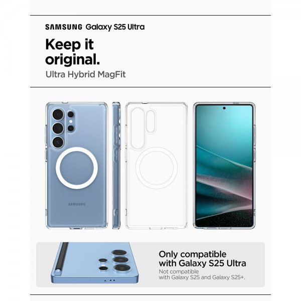 Spigen Samsung Galaxy S25 Ultra Skal Ultra Hybrid MagFit Clear White