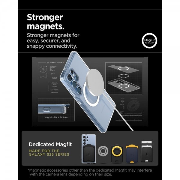 Spigen Samsung Galaxy S25 Ultra Skal Ultra Hybrid MagFit Clear White