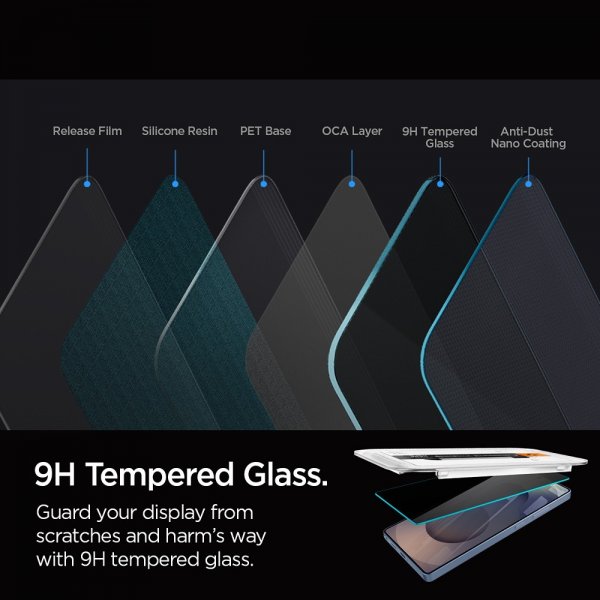 Spigen Samsung Galaxy S25 Ultra Skärmskydd GLAS.tR EZ Fit Privacy 2-pack