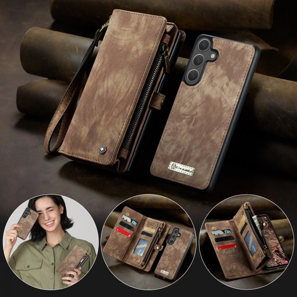 CaseMe Samsung Galaxy S26 Fodral 008 Series Löstagbart Skal Brun