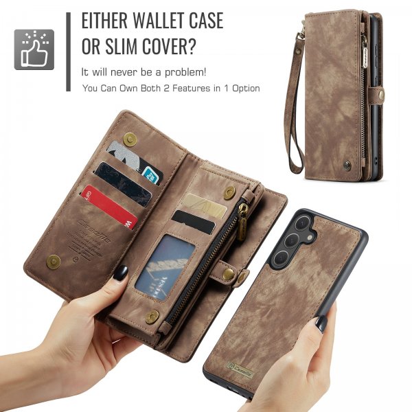 CaseMe Samsung Galaxy S26 Fodral 008 Series Löstagbart Skal Brun